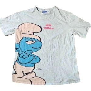 Smurfs NOT TODAY Blue Tee
